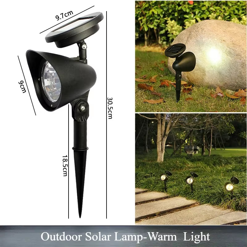 Outdoor Led Solar Spotlight Garden Lights Landscape Decoration IP65 Waterproof for Lawn Courtyard Pathway Tree Separately Lamp