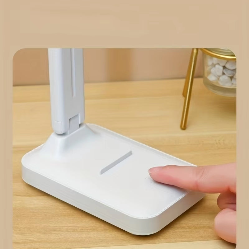 Foldable Eye Protection Desk Lamp, Touch Control 3-Level Dimming & Color Temperature, USB Rechargeable Reading Light for Study