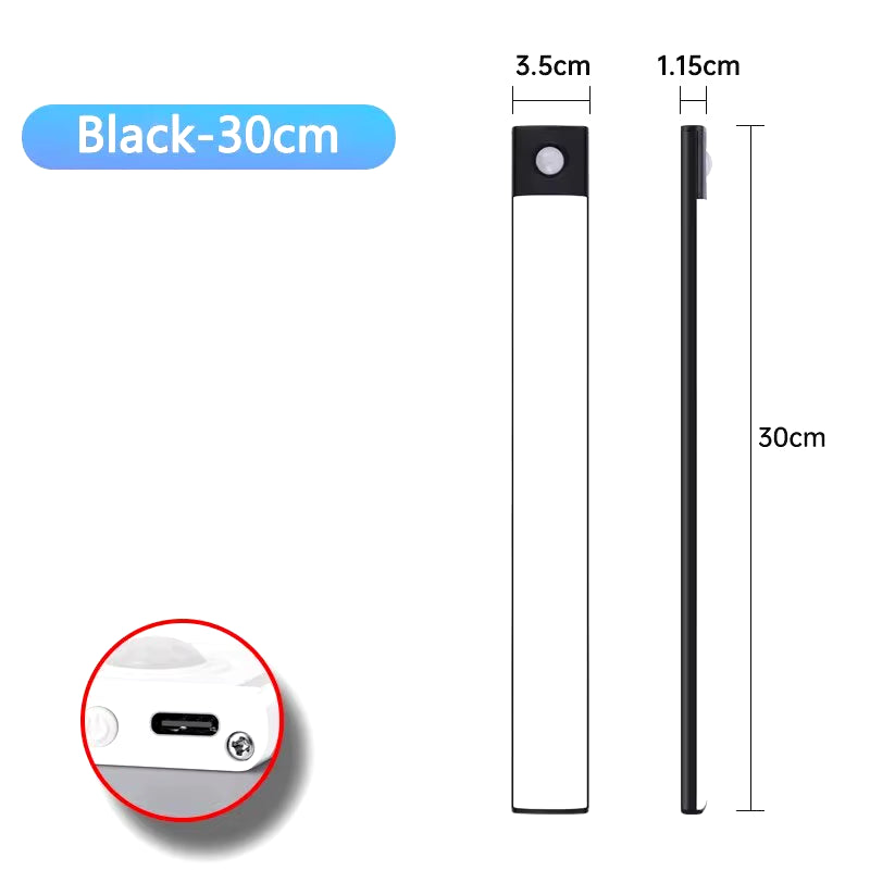 Cabinet Lights Motion Sensor LED Wireless USB under Ultra Thin Night Light for Kitchen Cabinet Bedroom Wardrobe Indoor Lighting