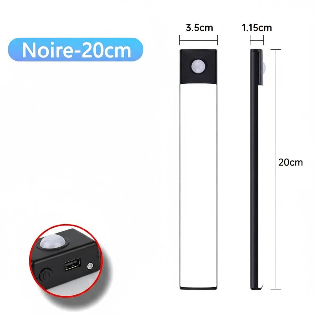Cabinet Lights Motion Sensor LED Wireless USB under Ultra Thin Night Light for Kitchen Cabinet Bedroom Wardrobe Indoor Lighting