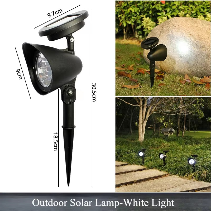 Outdoor Led Solar Spotlight Garden Lights Landscape Decoration IP65 Waterproof for Lawn Courtyard Pathway Tree Separately Lamp