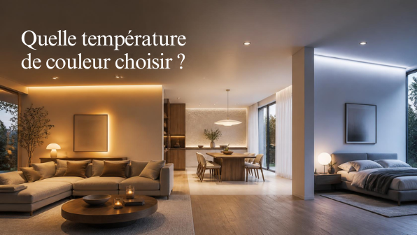 Comparaison des températures de couleur LED chaude et froide dans un intérieur