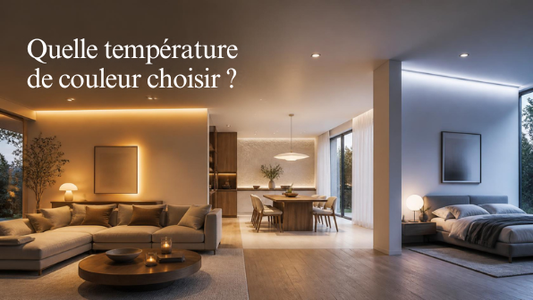Comparaison des températures de couleur LED chaude et froide dans un intérieur