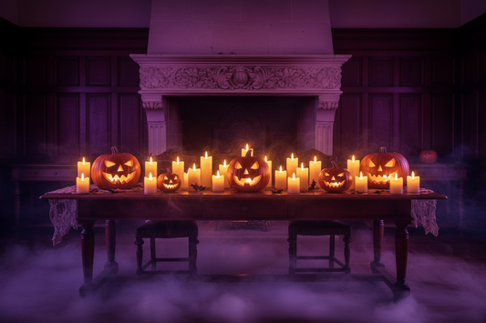 Décoration Halloween LED bougies sans flamme vacillantes ambiance maison hantée
