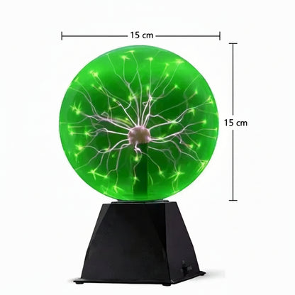 8 Inch Sound Control Magic Plasma Ball Lamp LED Night Light Atmosphere Touch Glass Plasma Light Christmas Party Decor Lighting