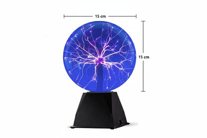 8 Inch Sound Control Magic Plasma Ball Lamp LED Night Light Atmosphere Touch Glass Plasma Light Christmas Party Decor Lighting