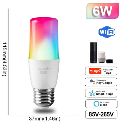 "Ampoule LED Connectée RGB WiFi Dimmable Compatible Alexa Google Home Culots E27 E14 GU10 B22"