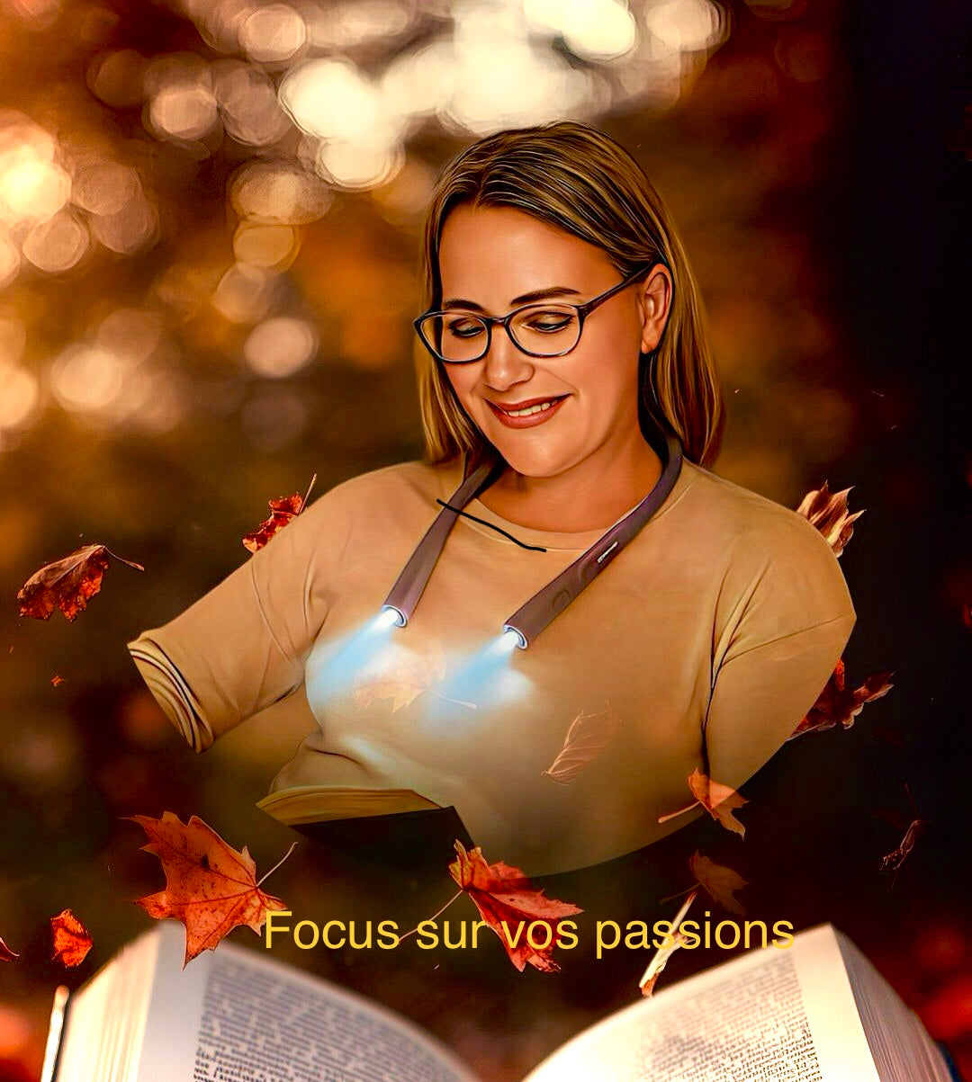 Liseuse de Cou LED Rechargeable USB - 3 Couleurs et 3 Intensités Réglables