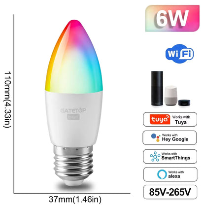 "Ampoule LED Connectée RGB WiFi Dimmable Compatible Alexa Google Home Culots E27 E14 GU10 B22"