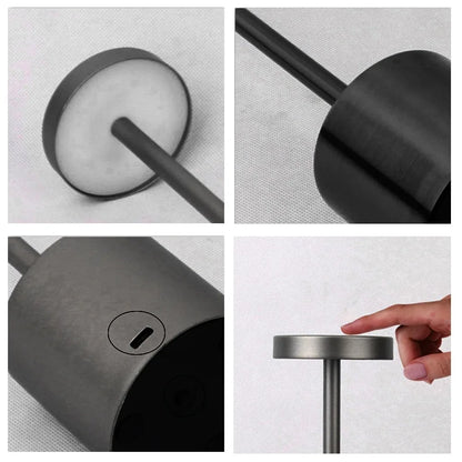 Simple Touch Sensor LED Table Lamp Rechargeable Desk Lamp 3Colors Adjustable Bedside Creative Ambient Light Bar Room Decor Light