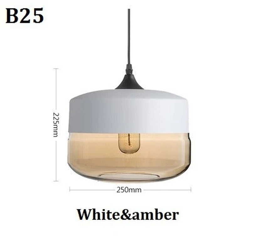 Nordic Pendant Lamp Modern Glass Hanging LED Light Fixtures for Restaurant Living Bedroom Indoor Decoration Luminaire Suspension