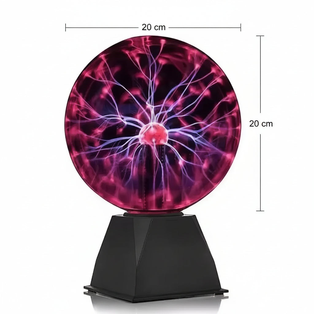 8 Inch Sound Control Magic Plasma Ball Lamp LED Night Light Atmosphere Touch Glass Plasma Light Christmas Party Decor Lighting