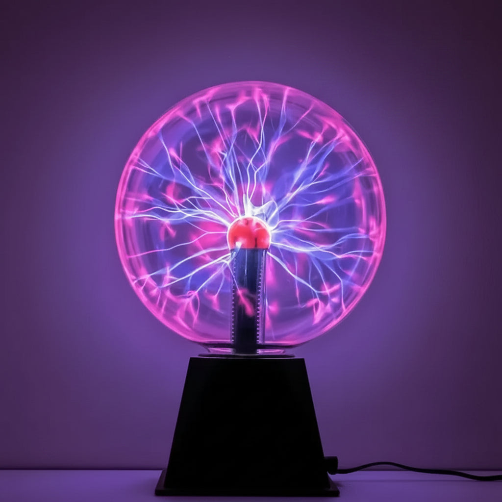8 Inch Sound Control Magic Plasma Ball Lamp LED Night Light Atmosphere Touch Glass Plasma Light Christmas Party Decor Lighting