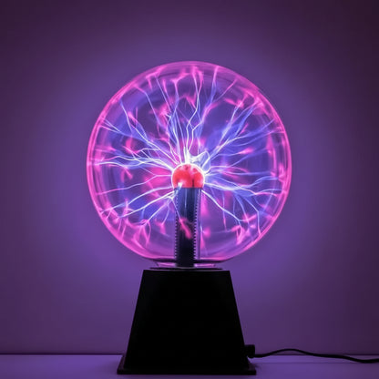 8 Inch Sound Control Magic Plasma Ball Lamp LED Night Light Atmosphere Touch Glass Plasma Light Christmas Party Decor Lighting