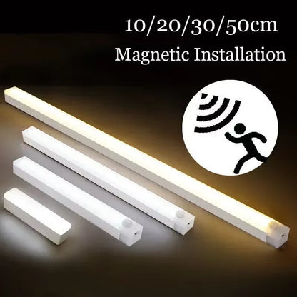 Wireless LED Motion Sensor Cabinet Light USB Rechargeable Led Night Light Cabinet Wardrobe Magnetic Lampunder Backlight for Room