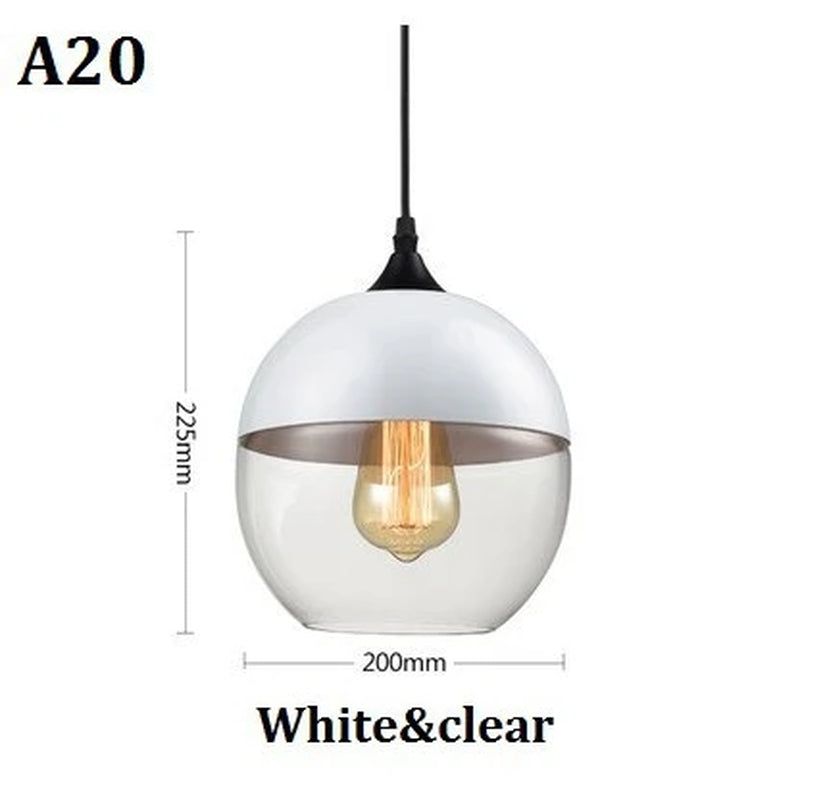 Nordic Pendant Lamp Modern Glass Hanging LED Light Fixtures for Restaurant Living Bedroom Indoor Decoration Luminaire Suspension