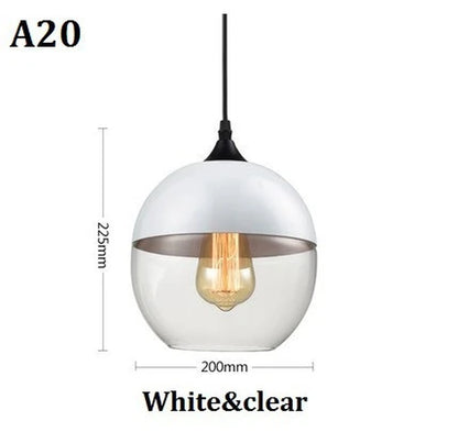 Nordic Pendant Lamp Modern Glass Hanging LED Light Fixtures for Restaurant Living Bedroom Indoor Decoration Luminaire Suspension