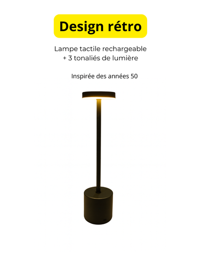 Lampe LED tactile portable sans fil rechargée