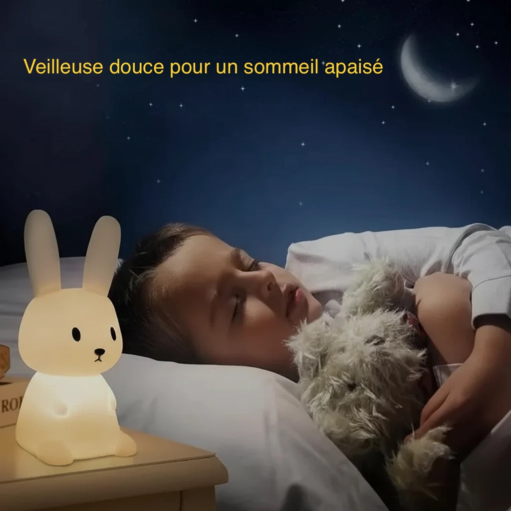 Veilleuse Lapin LED - 7 Couleurs Tactile Enfant