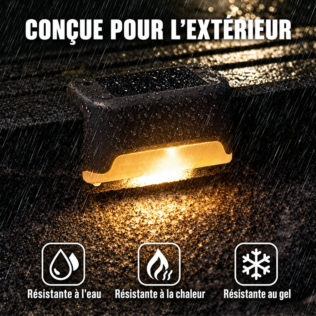 Lampe solaire LED extérieure résistante à la pluie, à la chaleur et au gel