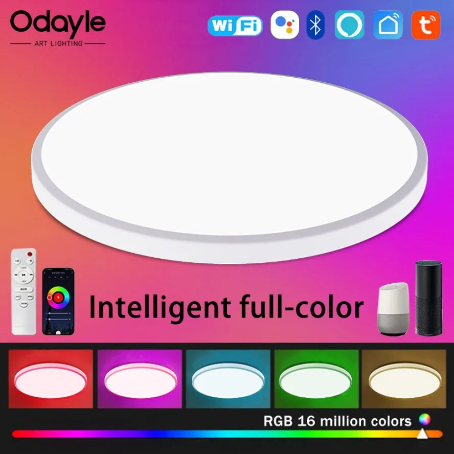Plafonnier LED RGB multicolore - 16 millions de couleurs et température réglable 3000K-6500K