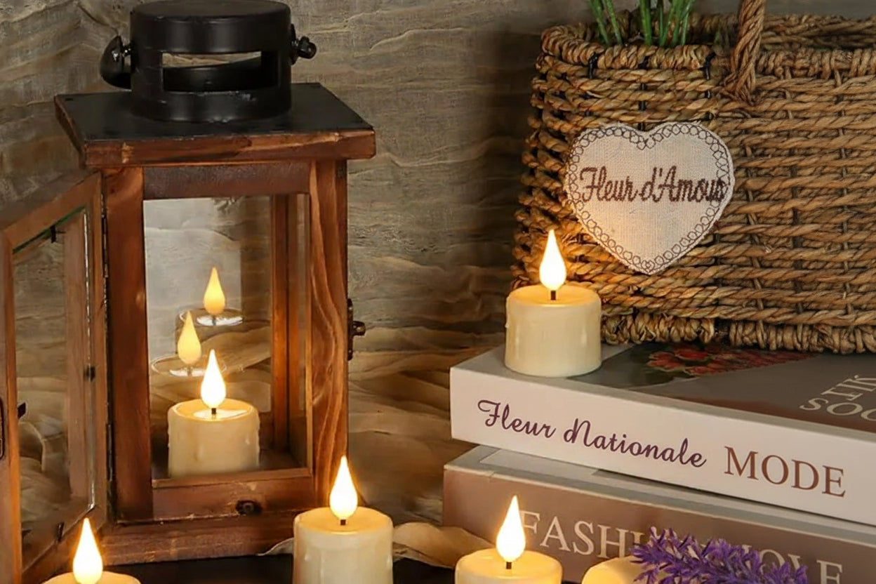 Bougie LED rechargeable avec imitation parfaite de coulures de cire réalistes comme une vraie bougie, sans risque de taches sur table, supports déco ou tissus pour une ambiance feutrée sécurisée