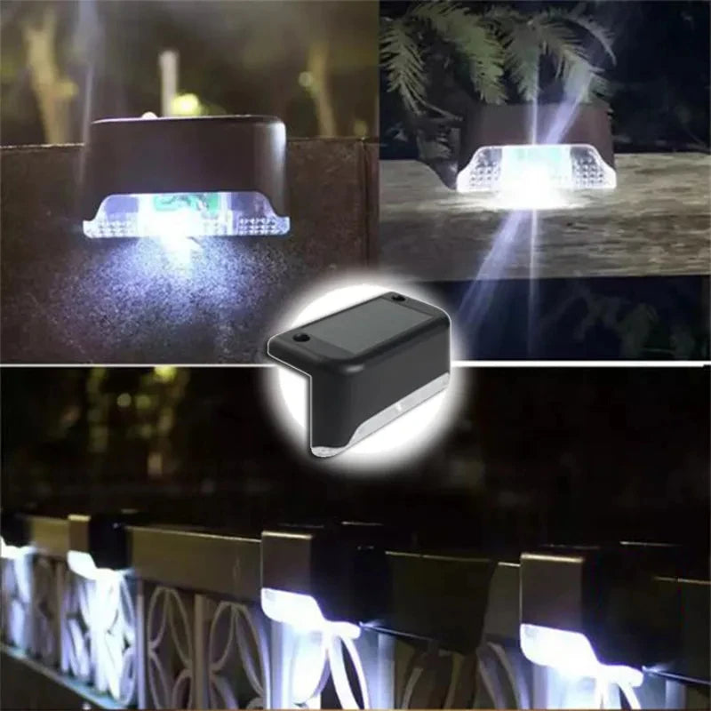 Lampe solaire LED extérieure noire avec lumière blanche