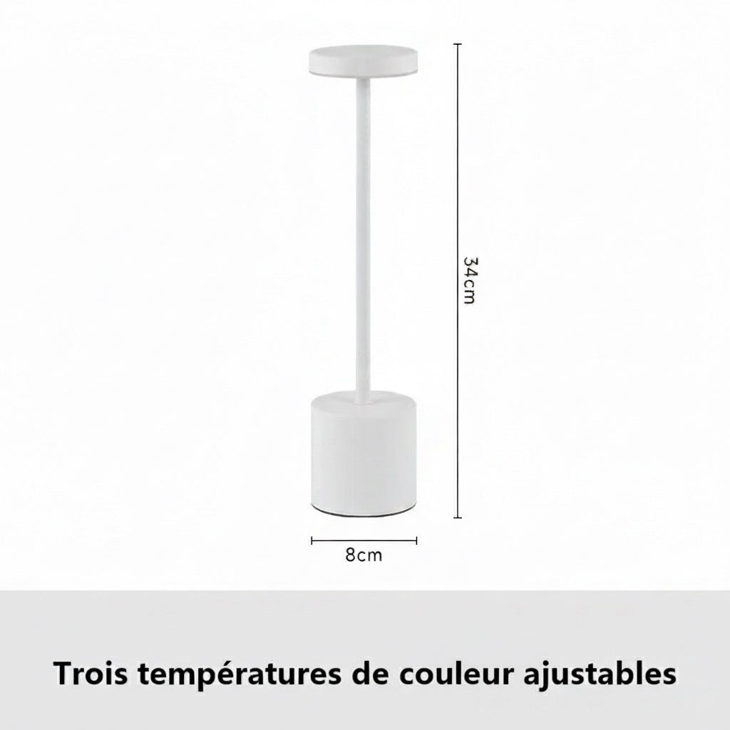 Simple Touch Sensor LED Table Lamp Rechargeable Desk Lamp 3Colors Adjustable Bedside Creative Ambient Light Bar Room Decor Light