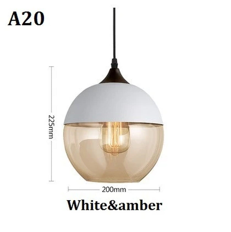 Nordic Pendant Lamp Modern Glass Hanging LED Light Fixtures for Restaurant Living Bedroom Indoor Decoration Luminaire Suspension