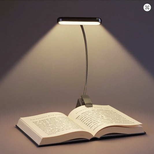 Lampe de Lecture LED à Pince Rechargeable USB - 3 Températures de Couleur