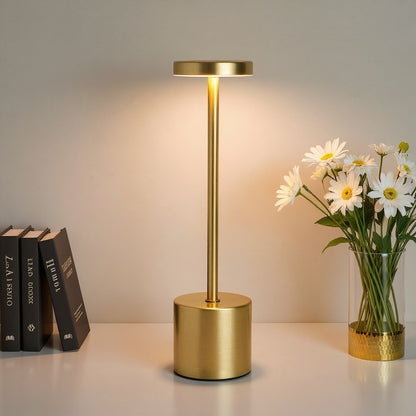 Lampe LED tactile dorée avec 3 modes d'éclairage